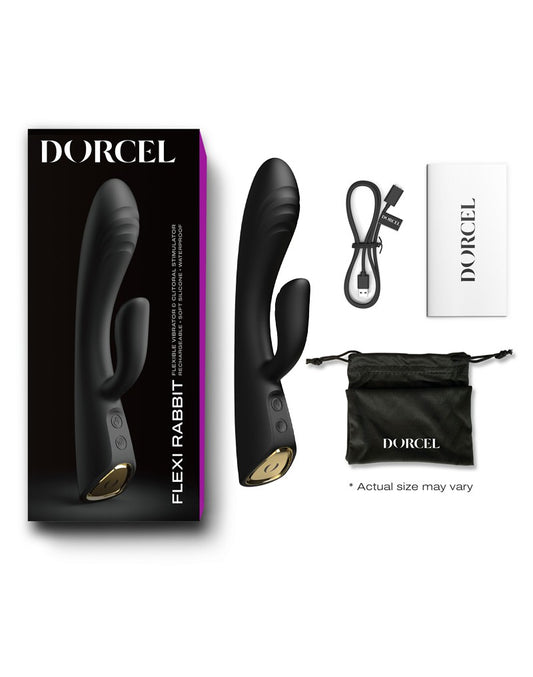 Dorcel - Flexi Rabbit - Heating Rabbit Vibrator - Black - UABDSM