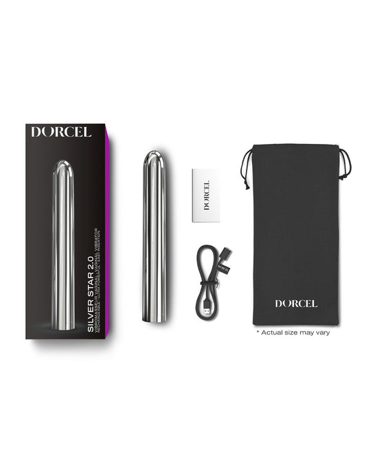 Dorcel - Silver Star 2.0 - Bullet Vibrator - Silver - UABDSM