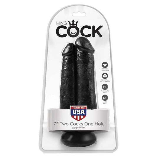 Double Dildo Two Cocks One Hole Black 7 - UABDSM