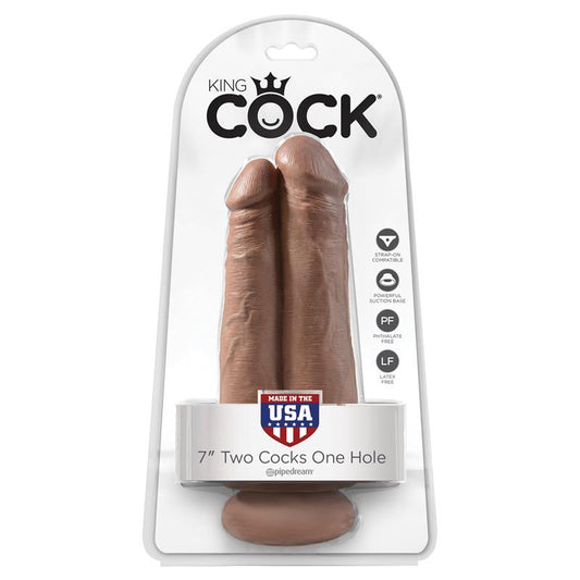 Double Dildo Two Cocks One Hole Tan 7 - UABDSM