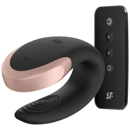 Double Love Luxury Partner Vibrator with App Black - UABDSM
