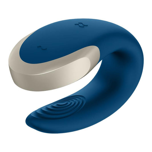 Double Love Luxury Partner Vibrator with APP Blue - UABDSM