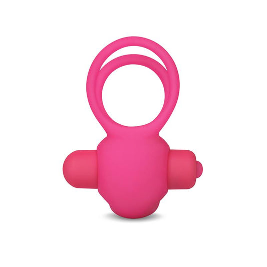 Double Vibrating Cockring Power Clit Duo Pink Double Vibrating Cockring Power Clit Duo Pink - UABDSM