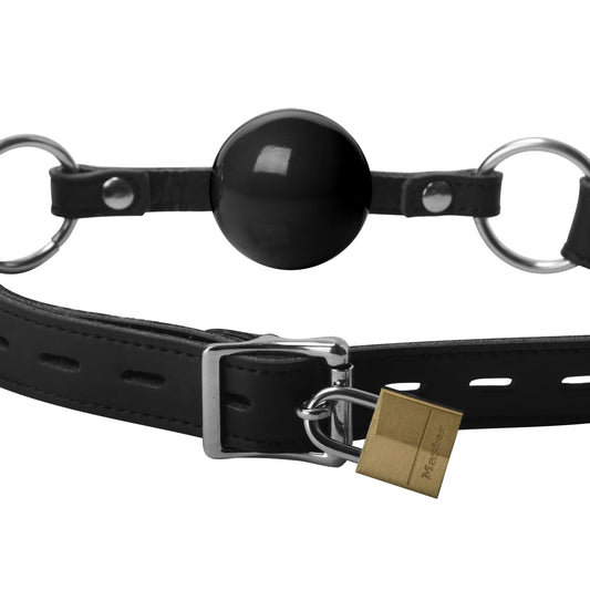 Classic Locking Silicone Ball Gag - Black Classic Locking Silicone Ball Gag - Black - UABDSM