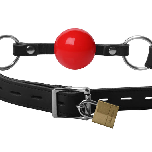 Classic Locking Silicone Ball Gag - Red Classic Locking Silicone Ball Gag - Red - UABDSM