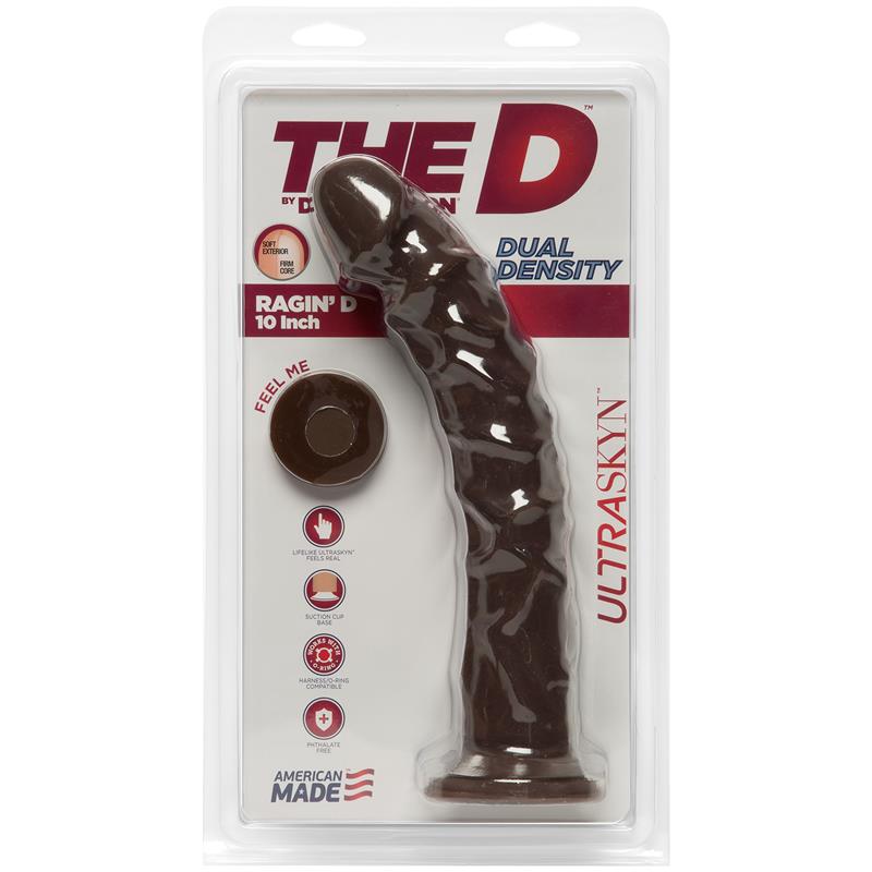 Dual Density Dildo RaginD 10 Ultraskyn Chocolate - UABDSM