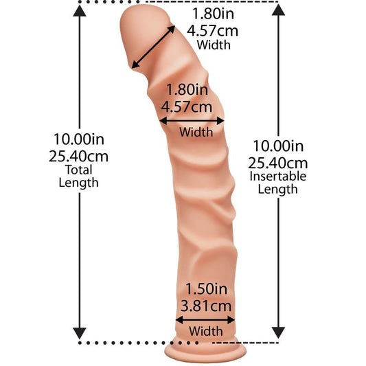 Dual Density Dildo RaginD 10 Ultraskyn Vanilla - UABDSM