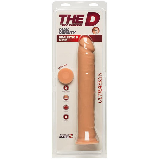 Dual Density Dildo Realistic D 12 Ultraskyn Vanilla - UABDSM