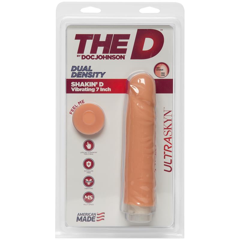 Dual Density Dildo Shakin D eith Vibration 7 Vanilla - UABDSM