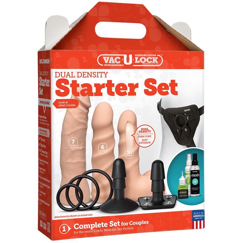 Dual Density Dildo Starter Set Vanilla - UABDSM