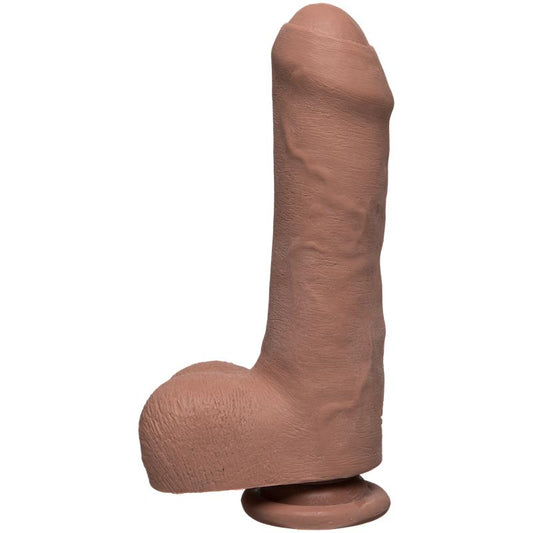 Dual Density Dildo Uncut D with Testicles 7 Ultraskyn Caramel Dual Density Dildo Uncut D with Testicles 7 Ultraskyn Caramel - UABDSM