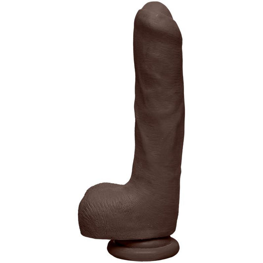 Dual Density Dildo Uncut D with Testicles 9 Ultraskyn Chocolate Dual Density Dildo Uncut D with Testicles 9 Ultraskyn Chocolate - UABDSM