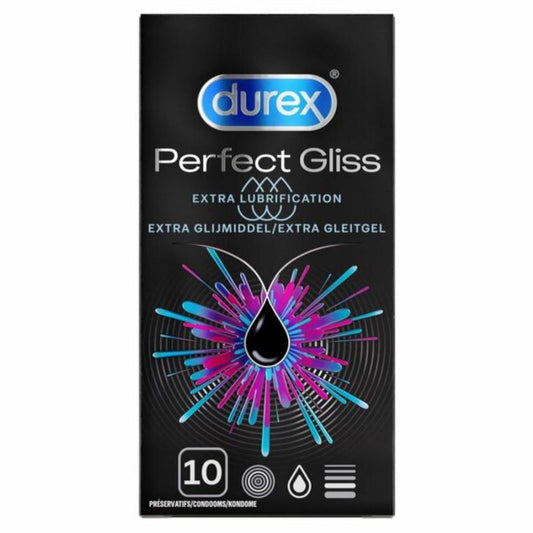 Durex Perfect Gliss Condoms - 10 Pieces Durex Perfect Gliss Condoms - 10 Pieces - UABDSM