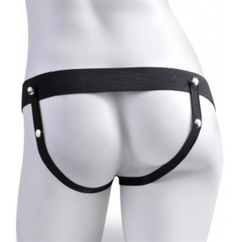 Elastic Strap-On with 9 Hollow Dildo Squirting Function Flesh - UABDSM