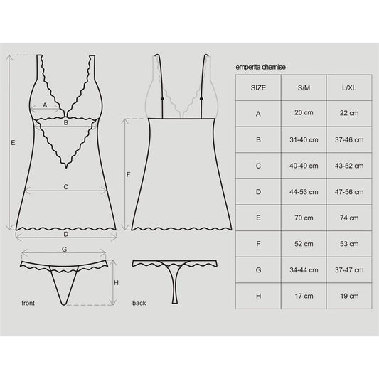 Emperita Chemise and Thong Black - UABDSM