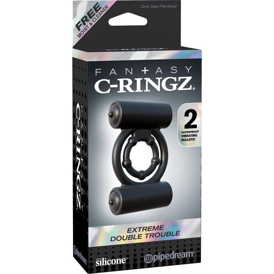 Fantasy C-Ringz Extreme Double Trouble Black - UABDSM