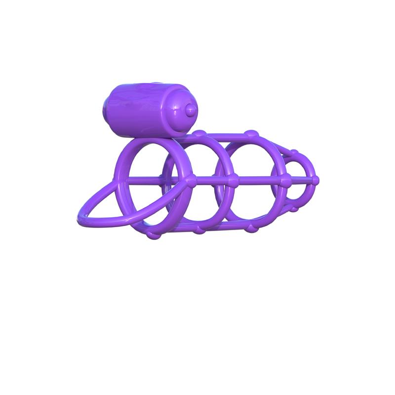 Fantasy C-Ringz Vibrating Climax Cage Purple - UABDSM