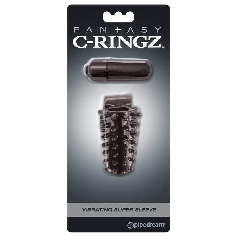 Fantasy C-Ringz Vibrating Super Sleeve Black - UABDSM