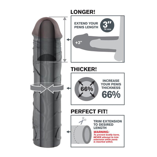 Fantasy X-tensions Mega 76 cm Extension - Black - UABDSM