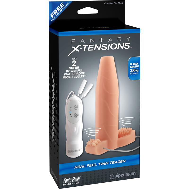 Fantasy X-tensions Real Feel Twin Teazer-Flesh - UABDSM