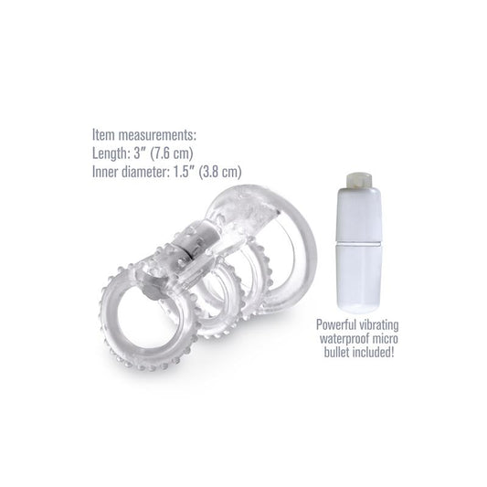 Fantasy X-tensions Vibrating Cock Cage - Clear - UABDSM