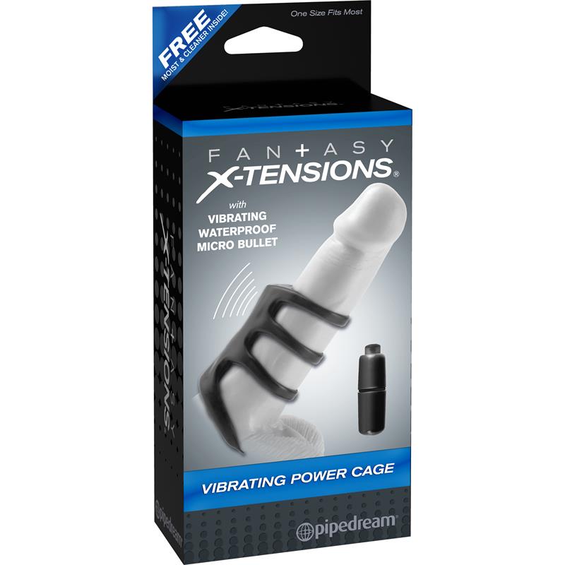Fantasy X-tensions Vibrating Power Cage-Black - UABDSM