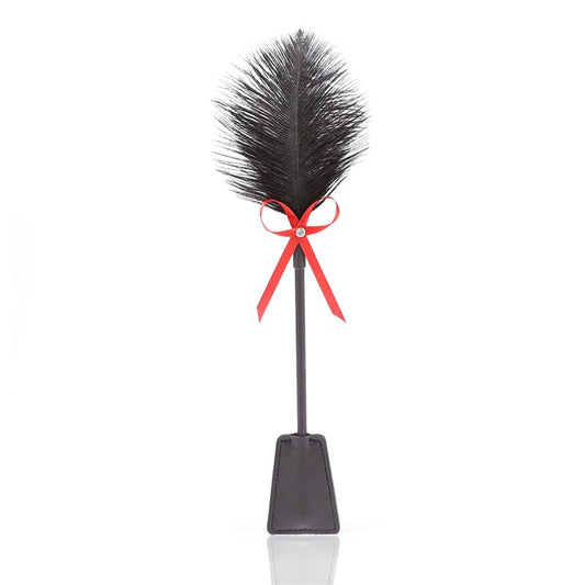 Feather Tickler and Paddle 36 cm Red/Black Feather Tickler and Paddle 36 cm Red/Black - UABDSM