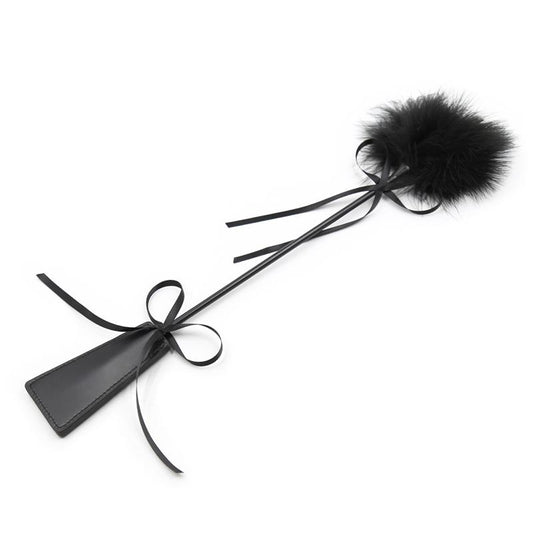 Feather Tickler and Paddle 49 cm Black Feather Tickler and Paddle 49 cm Black - UABDSM