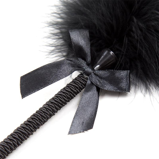 Feather Tickler with Bow 25 cm Black - UABDSM