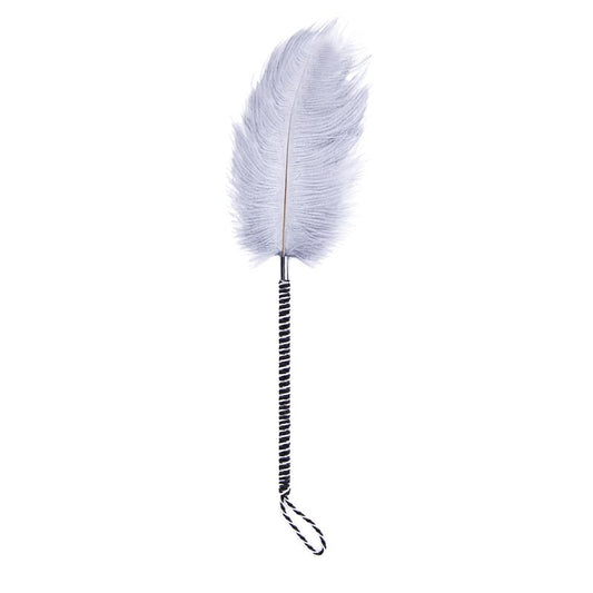 Feather Tickler with Wrapped 46 cm Black/White Feather Tickler with Wrapped 46 cm Black/White - UABDSM