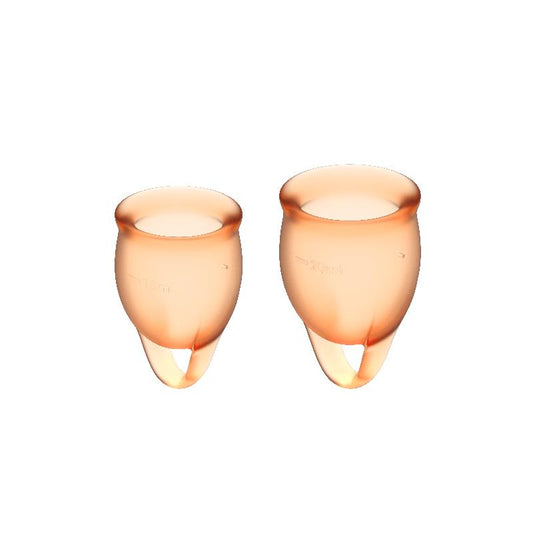 Feel Confident Menstrual Cup Orange Pack of 2 Feel Confident Menstrual Cup Orange Pack of 2 - UABDSM