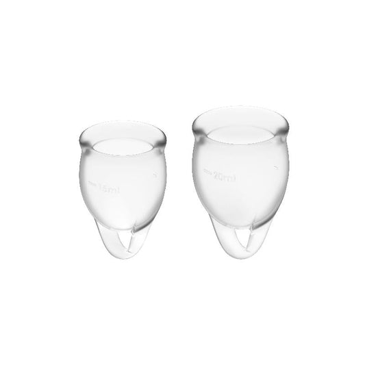 Feel Confident Menstrual Cup Transparent Pack of 2 Feel Confident Menstrual Cup Transparent Pack of 2 - UABDSM