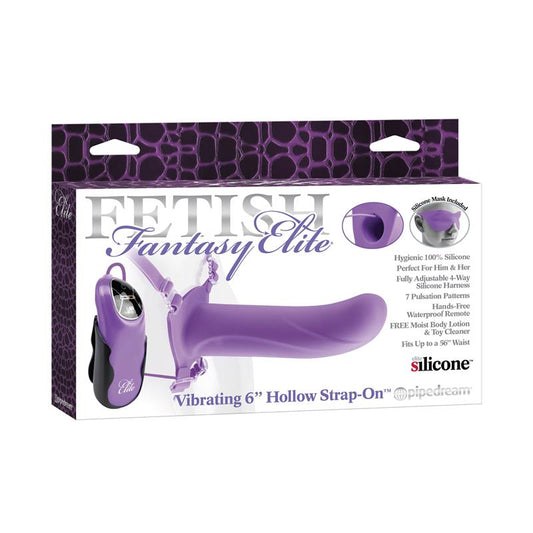Fetish Fantasy Elite 15 cm Vibrating Hollow Strap-On - UABDSM