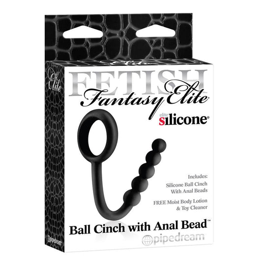Fetish Fantasy Elite Ball Cinch with Anal Bead Black - UABDSM