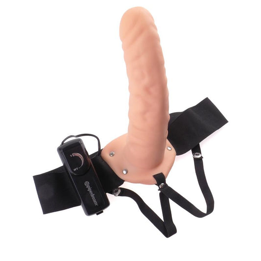 Fetish Fantasy Series 20 cm Vibrating Hollow Strap-On Flesh Fetish Fantasy Series 20 cm Vibrating Hollow Strap-On Flesh - UABDSM