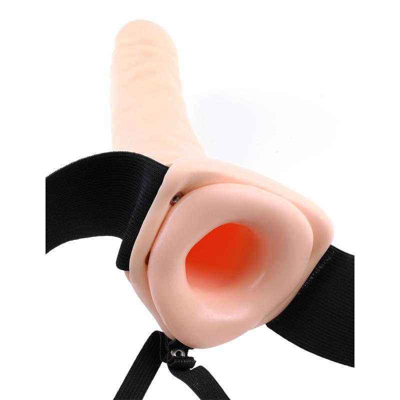 Fetish Fantasy Series 20 cm Vibrating Hollow Strap-On Flesh - UABDSM