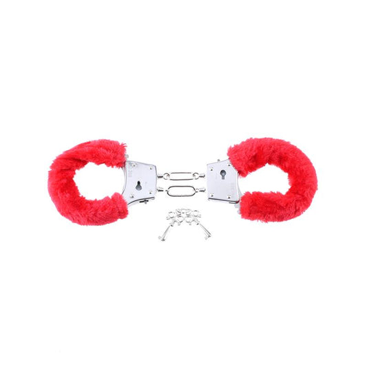 Fetish Fantasy Series Beginners Furry Cuffs Red - UABDSM