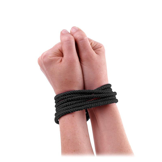 Fetish Fantasy Series Mini Silk Rope - Black - UABDSM