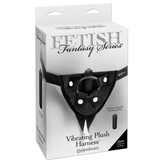 Fetish Fantasy Series Vibrating Plush Harness Black - UABDSM