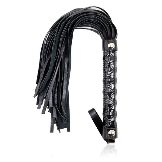 Flogger Diamond Pattern with Metal Hardware 39 cm Black - UABDSM
