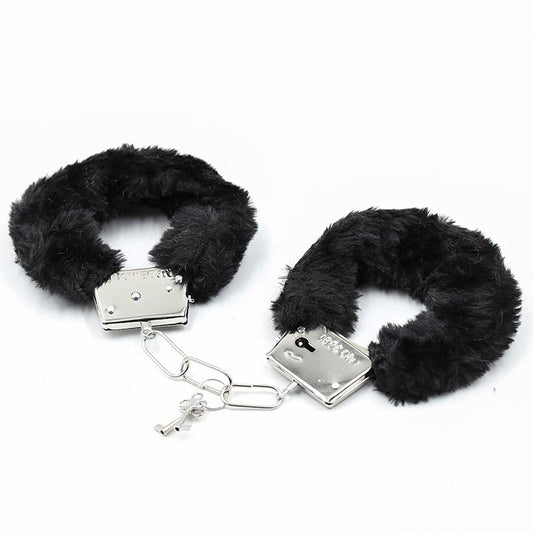 Furry Metal Handcuffs Black Furry Metal Handcuffs Black - UABDSM
