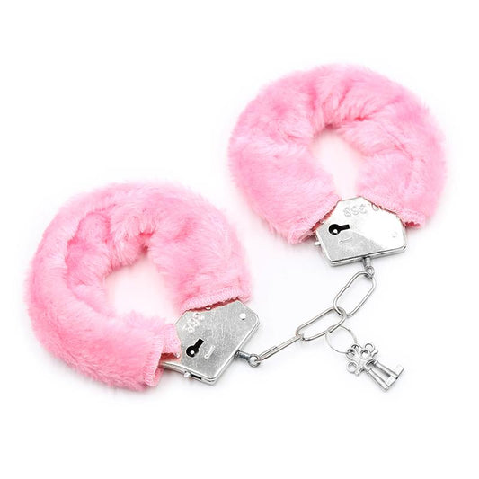 Furry Metal Handcuffs Pink - UABDSM