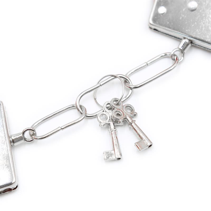 Furry Metal Handcuffs Red - UABDSM