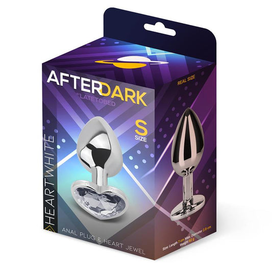 Heart Shaped Butt Plug White Size S - UABDSM