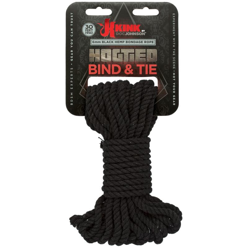 Hemp Bondage Rope 9 meter Black - UABDSM