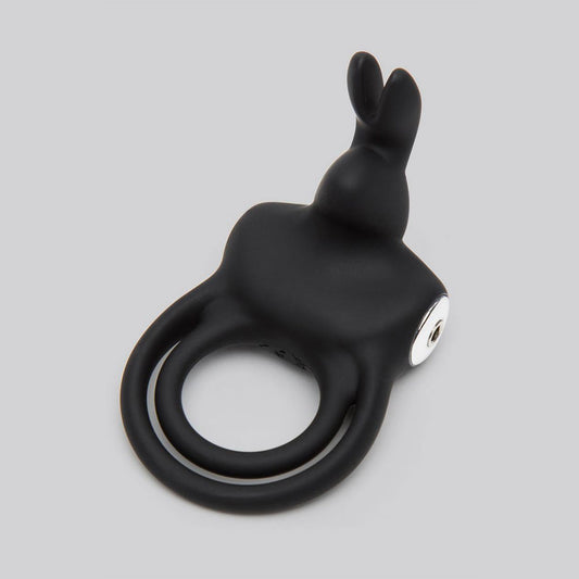 Happy Rabbit Couples Stimulating USB Rechargeable Rabbit Love Ring Black Happy Rabbit Couples Stimulating USB Rechargeable Rabbit Love Ring Black - UABDSM