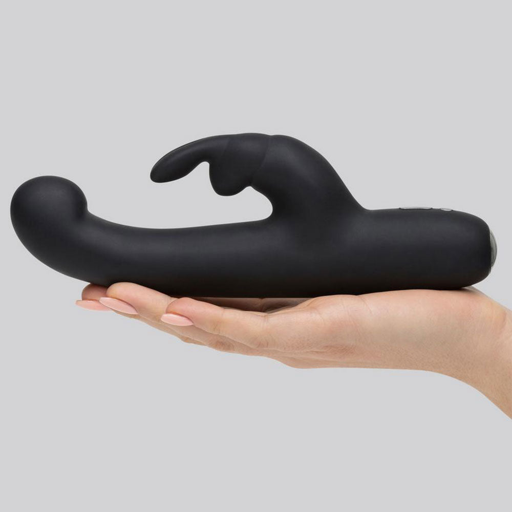 Happy Rabbit Slimline G-Spot USB Rechargeable Rabbit Vibrator Black - UABDSM