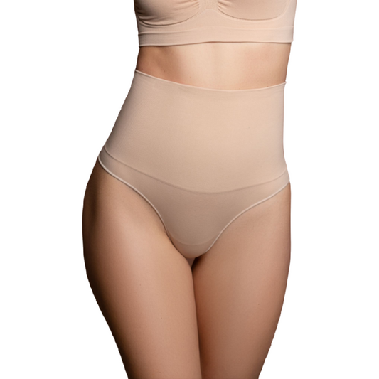 Bye Bra Seamless High Waist Thong Medium Control - Black S - UABDSM