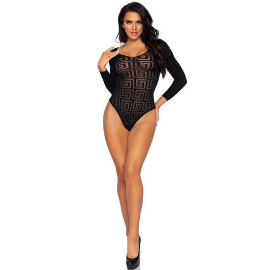 Leg Avenue Mosaic Snap Croth Bodysuit One Size - UABDSM
