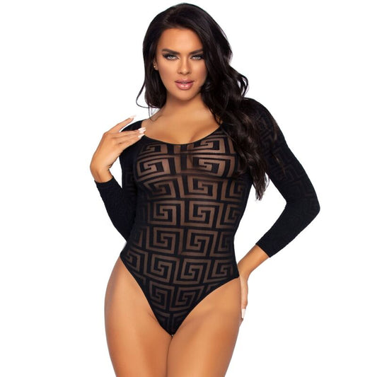 Leg Avenue Mosaic Snap Croth Bodysuit One Size Leg Avenue Mosaic Snap Croth Bodysuit One Size - UABDSM